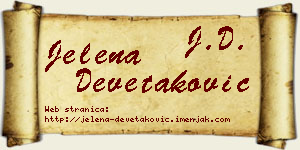 Jelena Devetaković vizit kartica